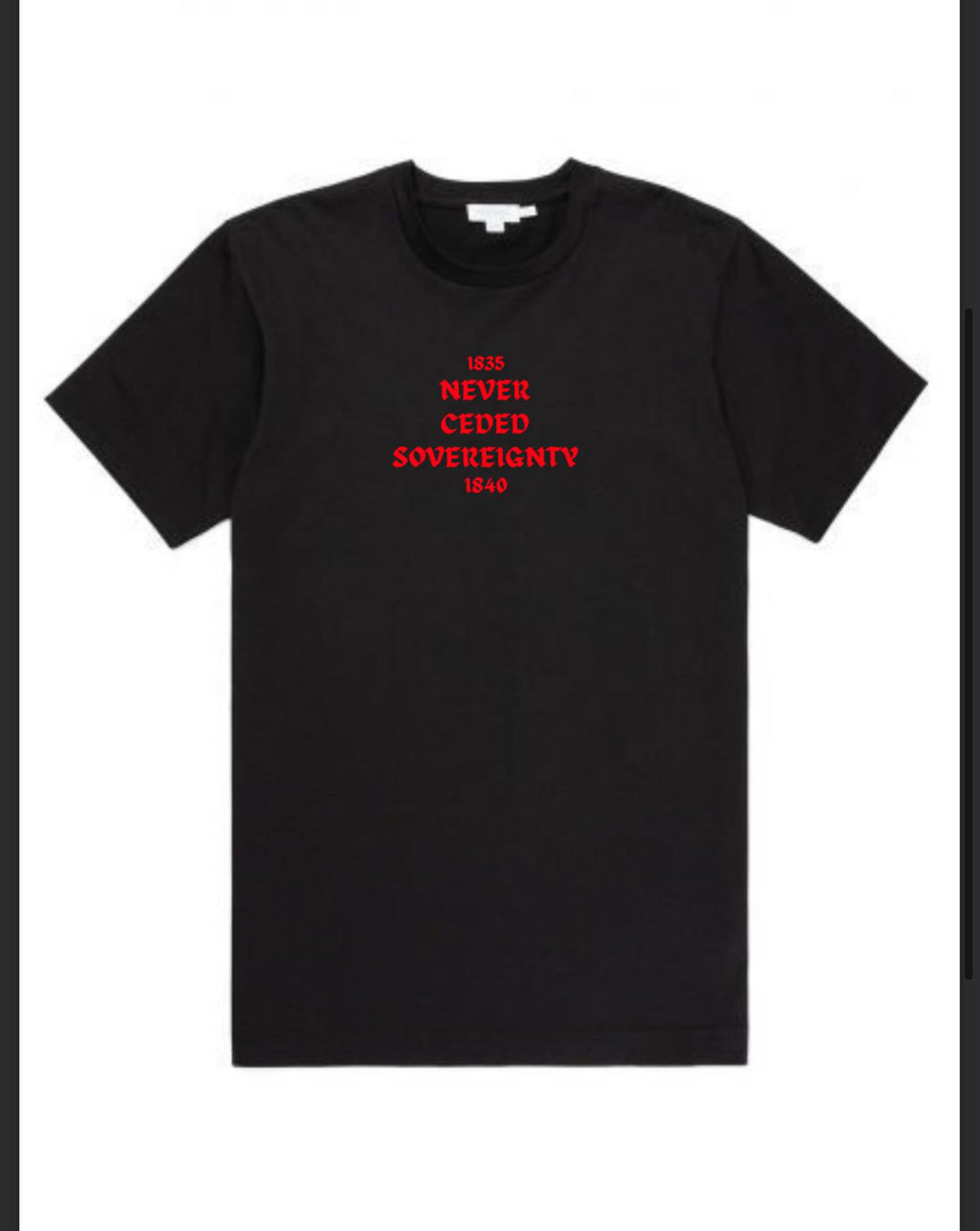 'Never Ceded Sovereignty’ Adults Tee BLACK – Ake Ake Ake